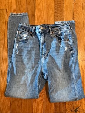 UGC Abercrombie and Fitch Light Blue Distressed High-Rise Jeans
